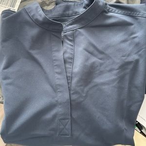 Rafaela oversized Figs scrub top in space navy